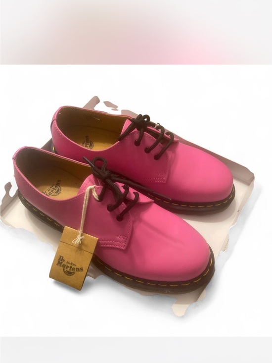 Dr. Martens Shoes - Dr. Martens Pink 3-Eye Oxford Shoes with Black Laces